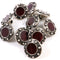 Buttons (Set of 10) - Pewter Studs | Metal | 11mm | Deep Pink